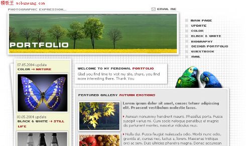 欧美自然世界网页模板