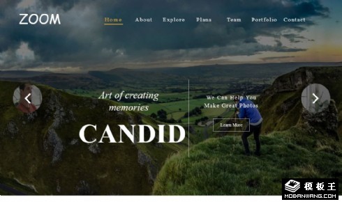 户外摄影团队响应式网页模板