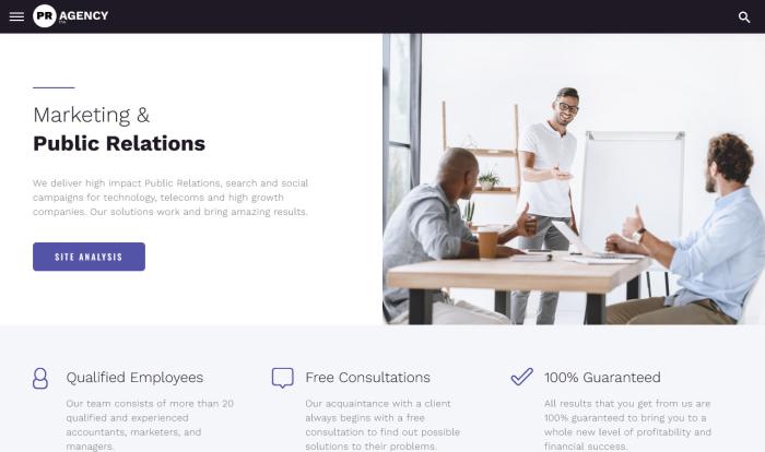全能型营销与公关网站模板