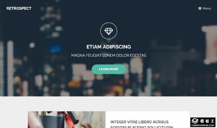 现代产品项目专题网页模板