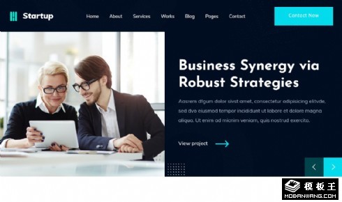 创新商务公司展示响应式网页模板