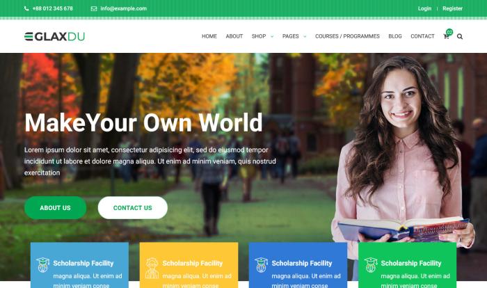 绿色教培电商多功能网站模板