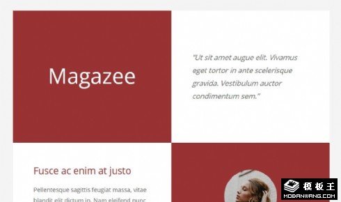 杂志出版信息响应式网页模板