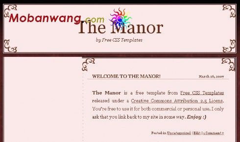 复古庄园BLOG网页模板