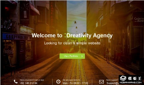 创意中心介绍响应式网页模板