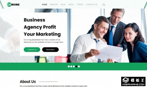 商务营销咨询代理网页模板