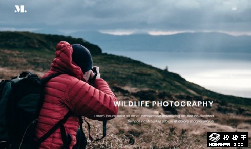 户外摄影展示响应式网站模板