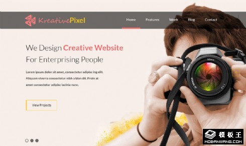 创意像素摄影网页模板