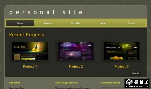 工作室服务信息展示网页模板