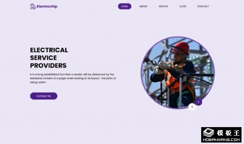 电力设备安装维护响应式网页模板