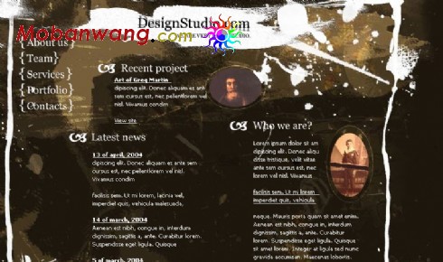 古典设计工作室网页模板