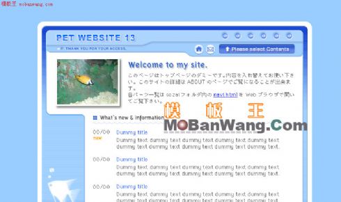 日本个人宠物卡通模板