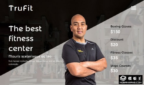 健康健身训练响应式网页模板