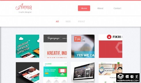 个人创意案例展示介绍响应式网页模板
