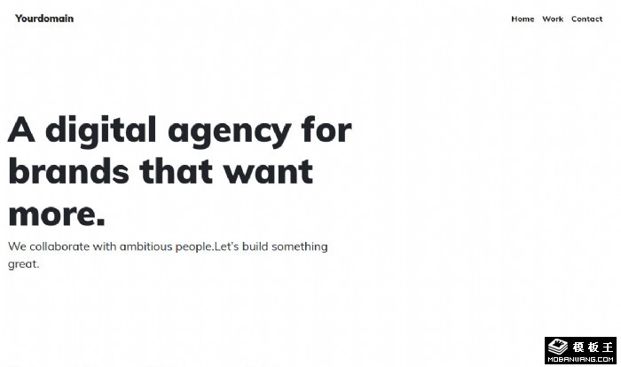 简约数字品牌服务网页模板