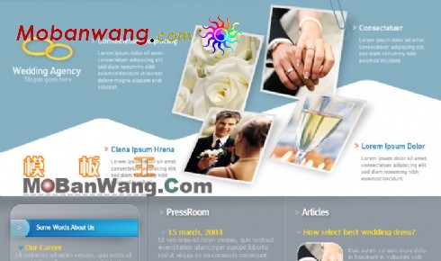 欧美婚介公司网页模板