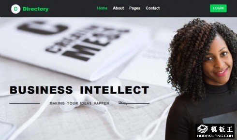 商务智能服务展示响应式网站模板