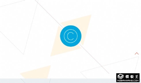 简洁几何图形信息响应式网页模板