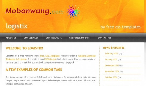 商业信息BLOG网页模板