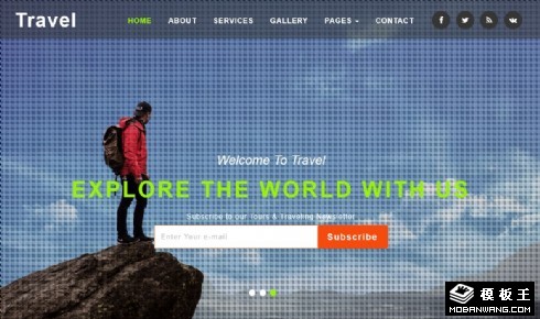 旅行意义服务动态响应式网页模板