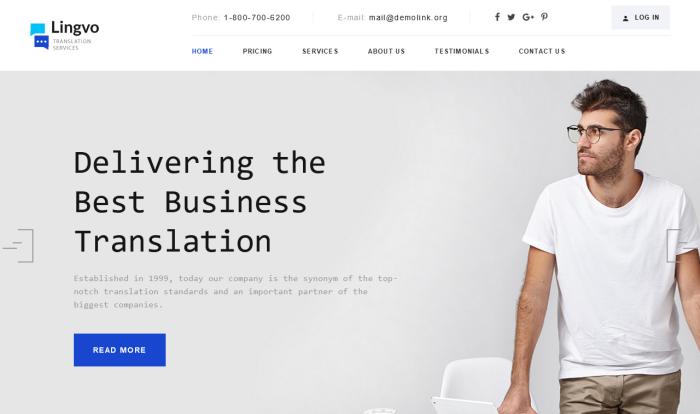 高级商务翻译机构单页面模板