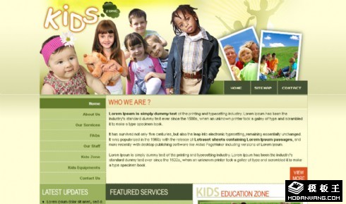 儿童教育地带网页模板