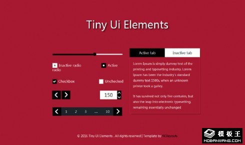 多个小UI组件网页模板