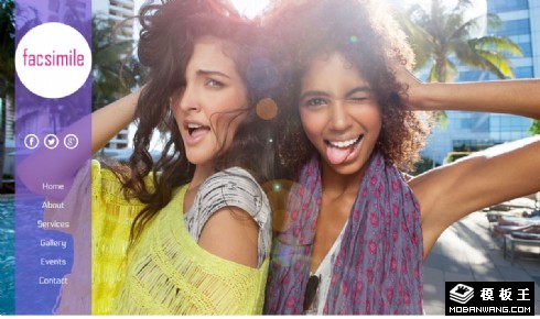 时尚透视形象设计响应式网页模板