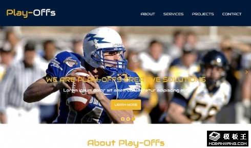 棒球联盟比赛响应式网页模板