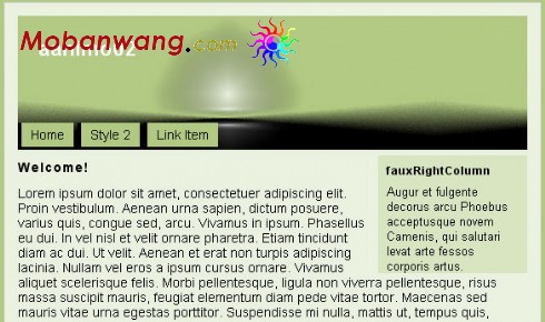 草绿色信息介绍网页模板