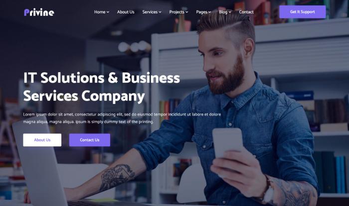 IT咨询与项目管理网站模板