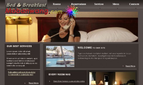 床上用品店网页模板XHTML