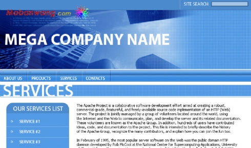 欧美科技企业网页模板