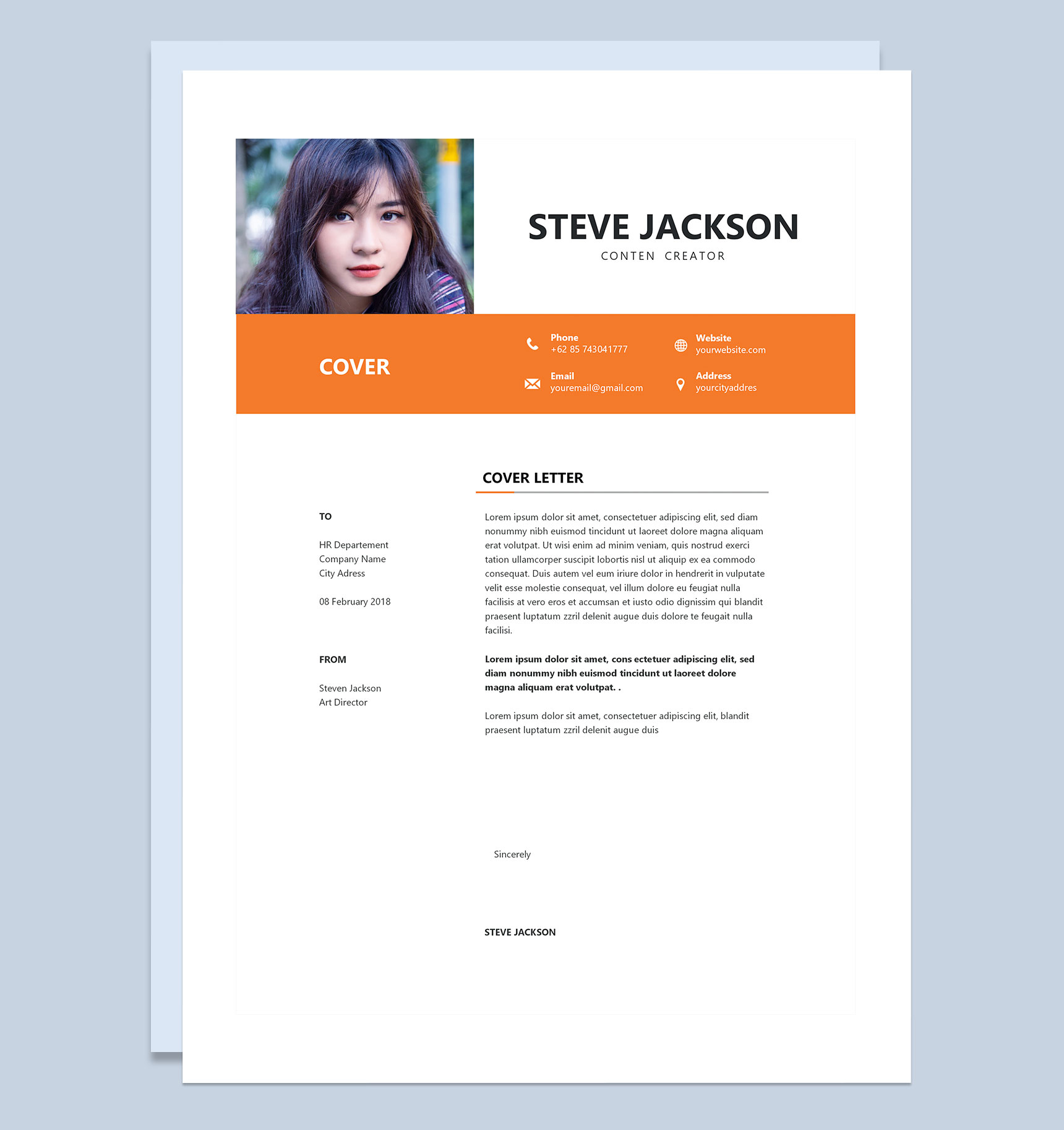 欧美风企业管理层岗位求职通用简历Word模板