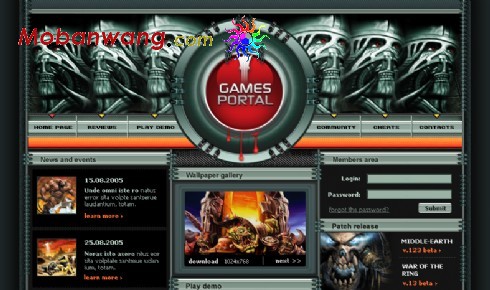 欧美游戏服务商网页模板