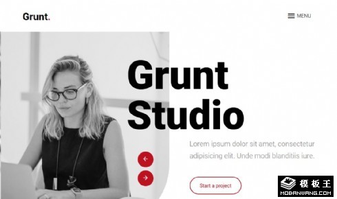 工作室服务项目展示响应式网页模板