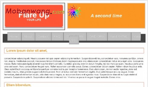 骤燃主题网页模板