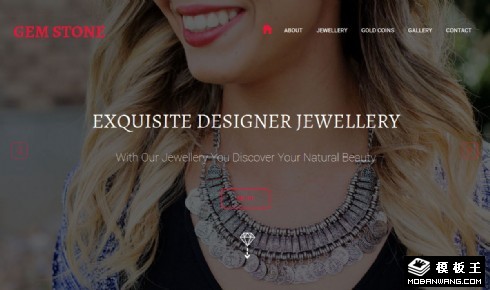 水晶钻石珠宝响应式网站模板