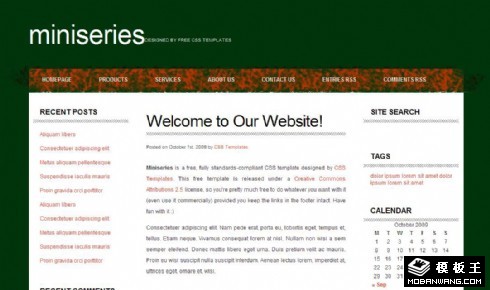 迷你连载博客网页模板