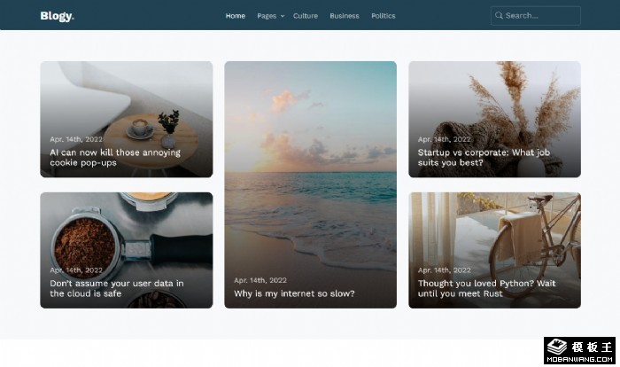 极简主义休闲图文BLOG网页模板