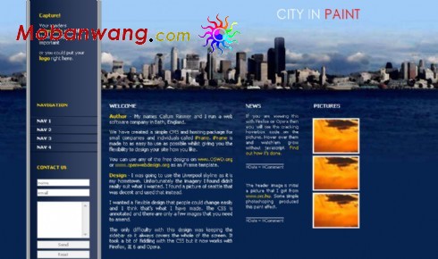 城市宣传主题网页模板