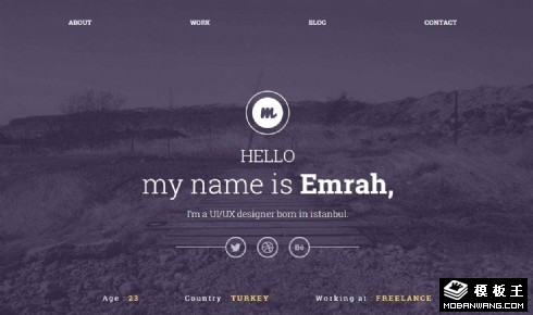 个人UI设计服务响应式网页模板