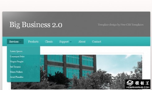 简洁大气公司动态网页模板