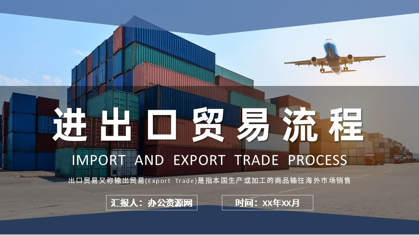 进出口贸易流程培训工作总结出口报关流程事项说明PPT模板