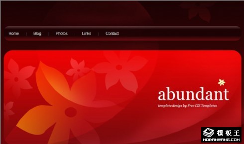 红色BLOG网页模板