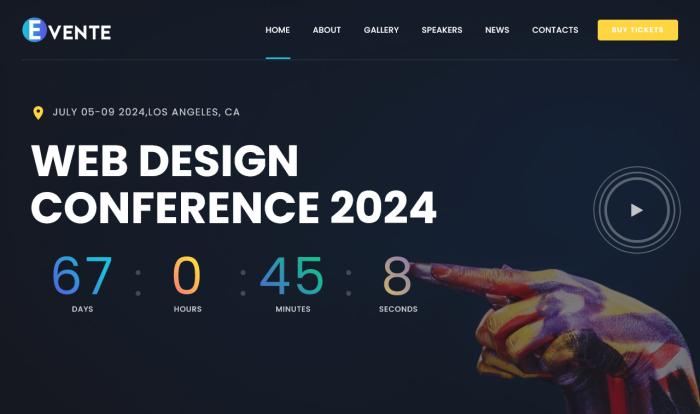 设计开发者大会活动页面模板