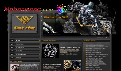 欧美游戏地带网页模板