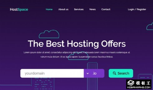 云主机项目展示响应式网站模板