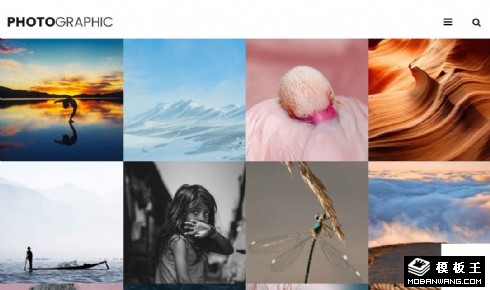 摄影师作品介绍展示响应式网页模板