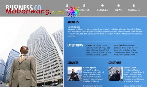 欧美商务贸易网页模板